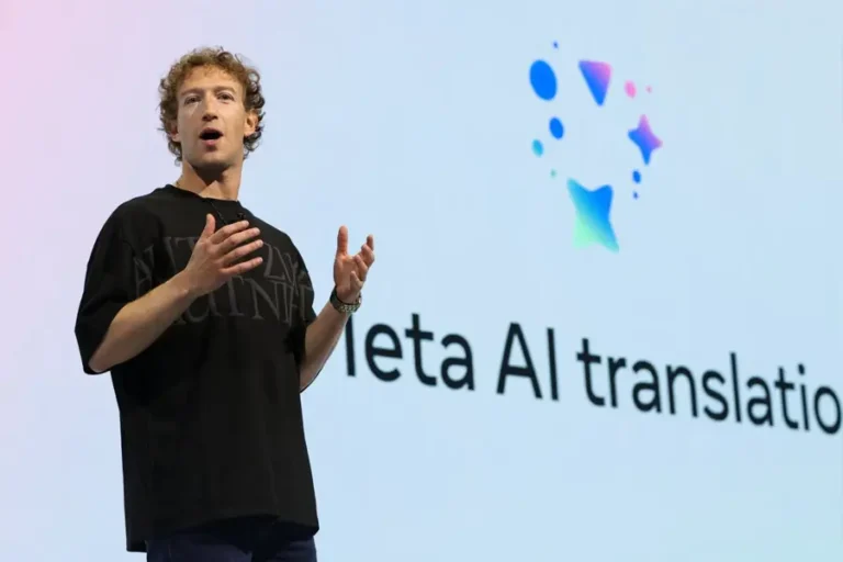 Mark Zuckerberg, CEO van Meta, tijdens presentatie over AI en superintelligentie